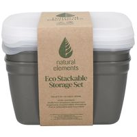 Natural Elements Eco Stackable Storage Set. Medium 900ml